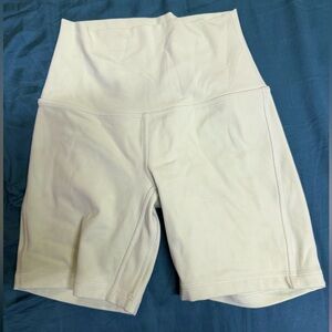 Lululemon Athletica Cream Bike Shorts